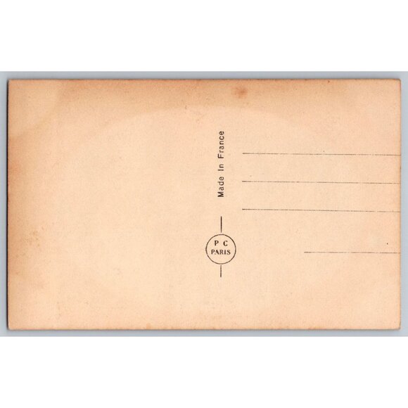 Vintage French Postcard Woman In Hat & Floral Attire #1617 - Picture 2 of 2